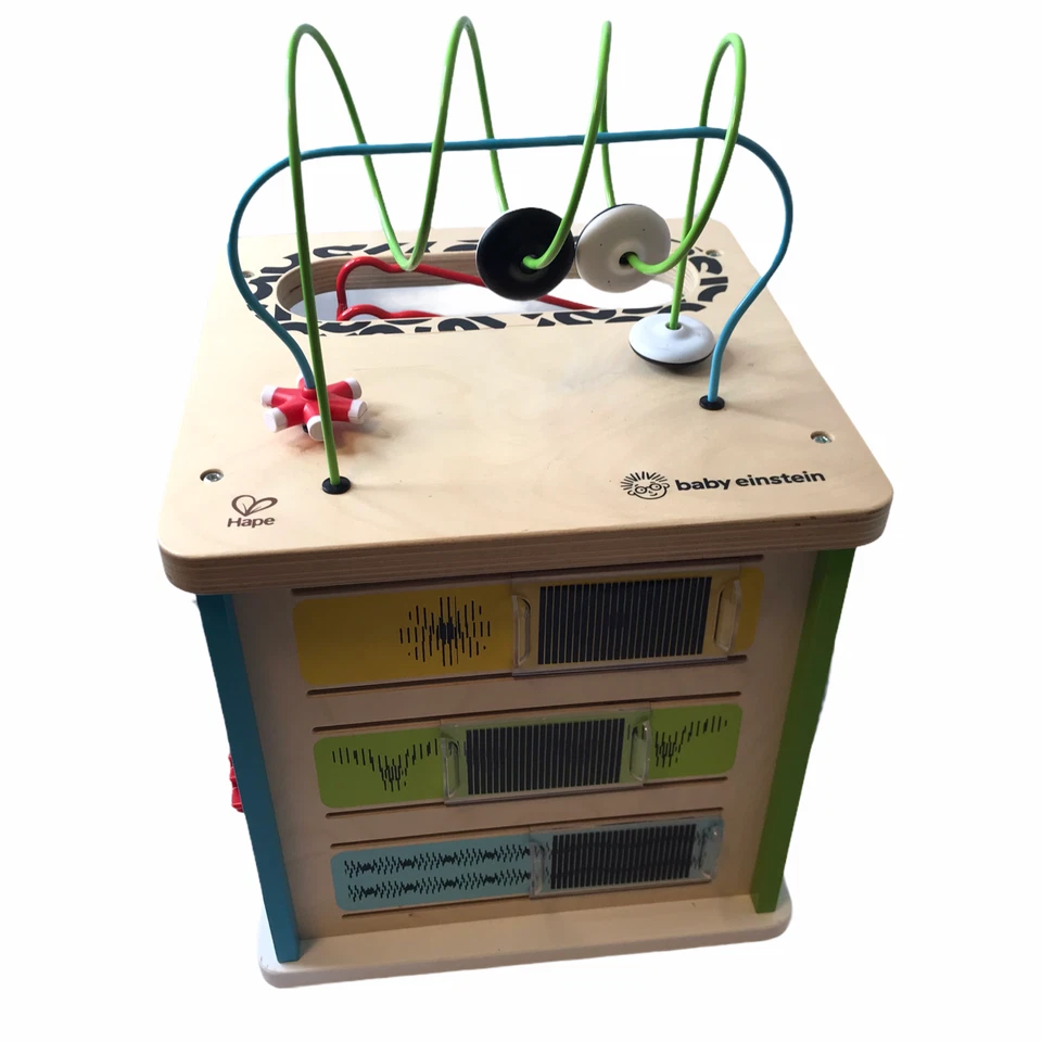 Estación de Innovación Hape Baby Einstein Cubo de Actividad Bloque de Madera Centro de Juego Juguete Foto 2 de 4