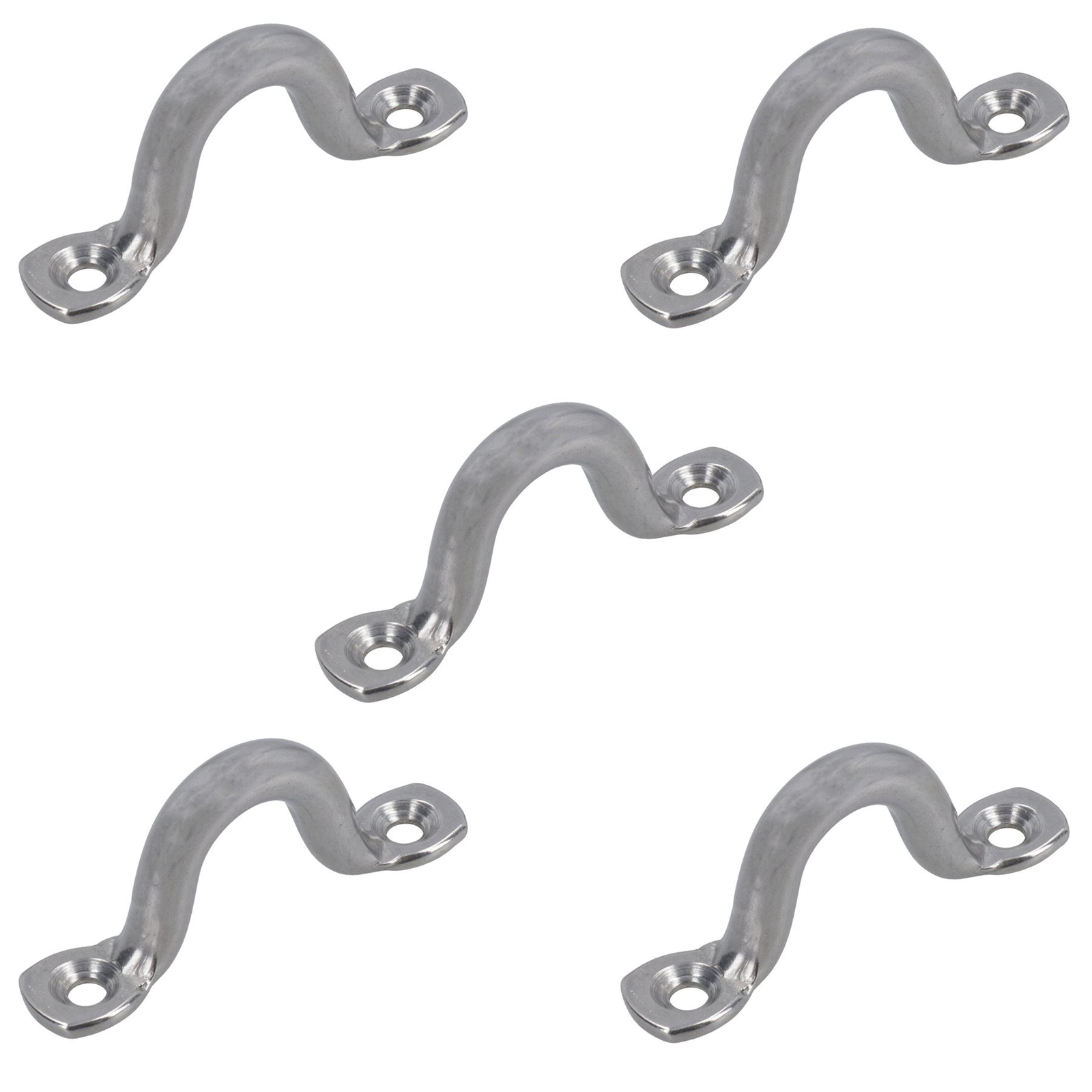 5 Pack 10mm Stainless Steel Wire Sheet Eye Tie Down Hook Strap 316 Marine Grade
