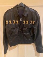 Genny Black Leather Jacket - Stunning Details - Bought Harrods Size M/10