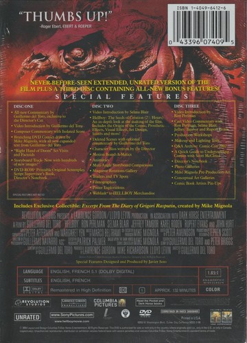 Hellboy - 3-Disc Director's Cut - New Sealed in Plastic - Picture 2 of 2