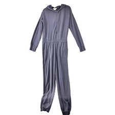 Athleta Girl Jumpsuit Hoodie Full Zip Pockets Athleisure Gray XL/14