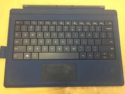 Microsoft Surface Pro 3 Type Cover Keyboard With Pen Loop Holder Blue -(CX76434)