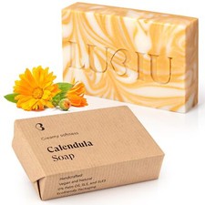 Savon Calendula - 100g Savon Naturel Bio et Savon Artisanal - Délicat Savon S...
