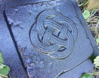 Celtic tile mold plaster cement travertine casting mould  6'' x 6'' x 1/3'' thick