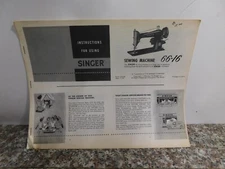 S6 Singer Sewing Machine 66-16  Instruction Manual Owners Book 1940's COPY