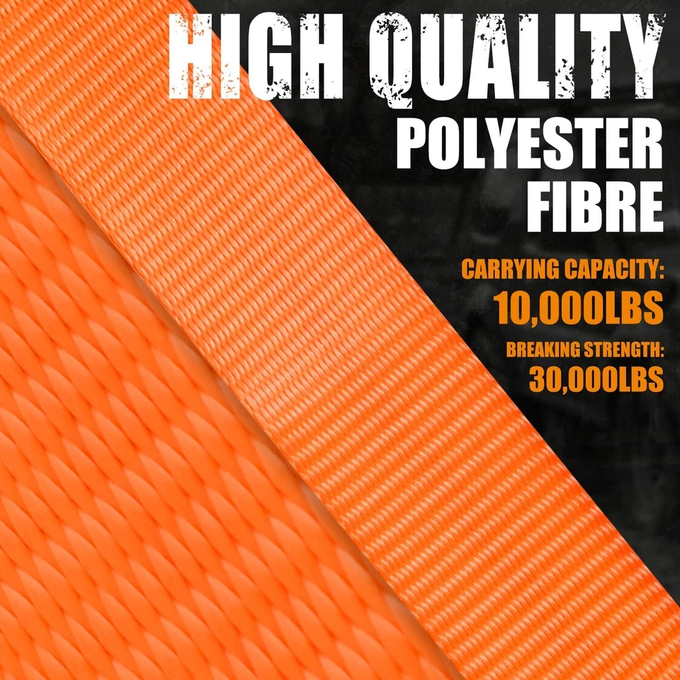 Recovery Kit 12T 9M*75MM Heavy Duty 4WD Snatch Strap+2 Bow Shackle - image 3 of 4