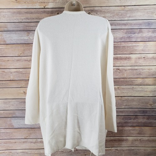 Madewell NWT M Kent Ivory White Longline Knit Cardigan Sweater Coziest Yarn S10 - Picture 2 of 6