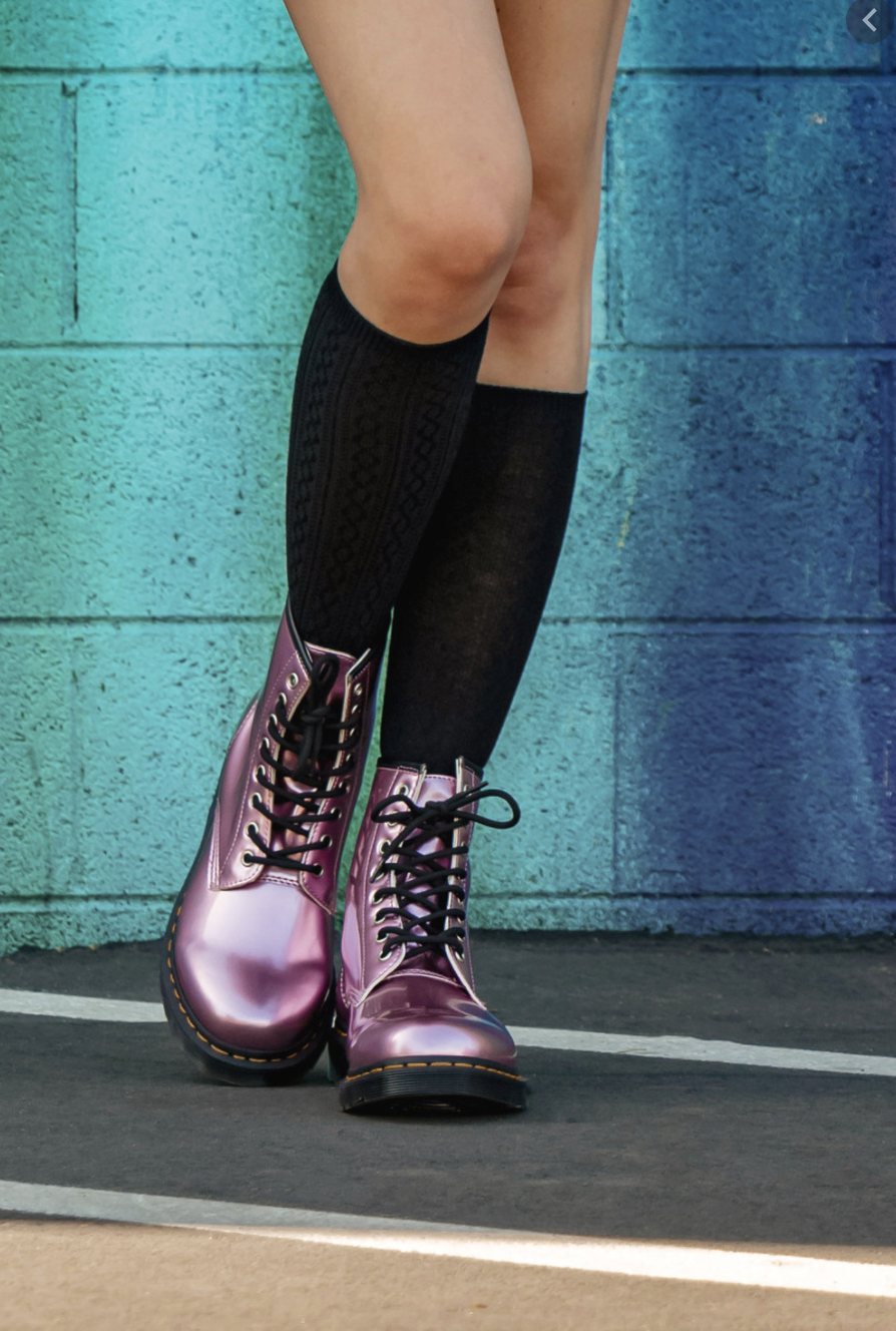 dr martens vegan pascal metallic
