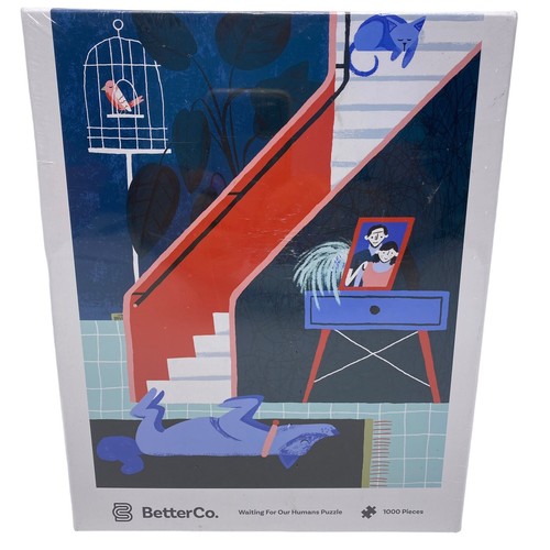 Rompecabezas Better Co Mascotas Esperando a Nuestros Humanos 1000 Piezas Sellado - Imagen 2 de 4