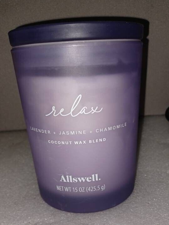 15Oz Scented 2Wick Allswell Spa Candle Relax (Lavendar + Jasmine