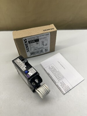 Siemens QA120AFC 1 Pole 20 AMP  Arc Fault Combination Breaker AFCI New In Box
