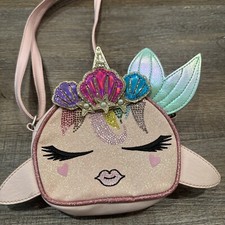 OMG Accessories Mermaid Unicorn Purse Pink Rare Hard To Find Crossbody