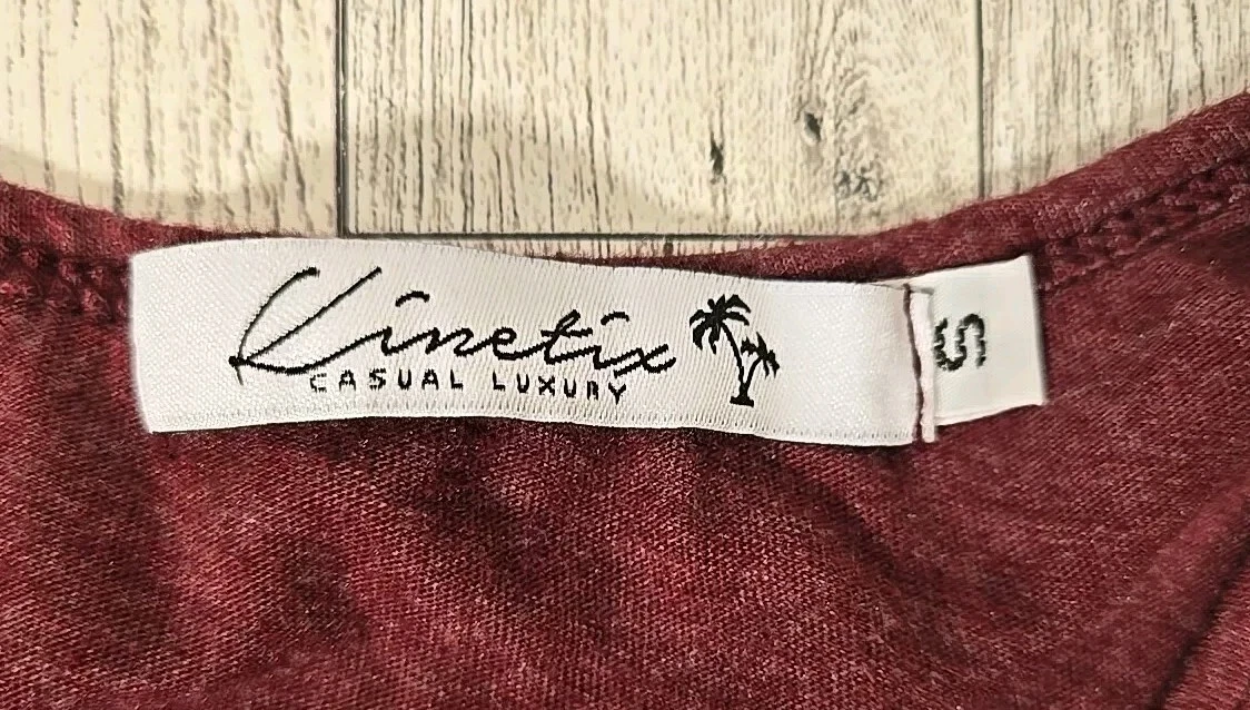 Kinetix Shirt SMALL Mens Casual Luxury Long Sleeve Maroon Heathered Cotton NEW image 11