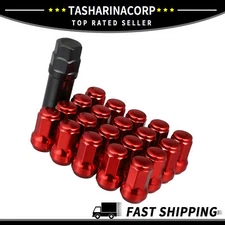 Universal Piece of 20 Car Lug Nuts Cone Seat Closed End Acorn Hex Socket Key