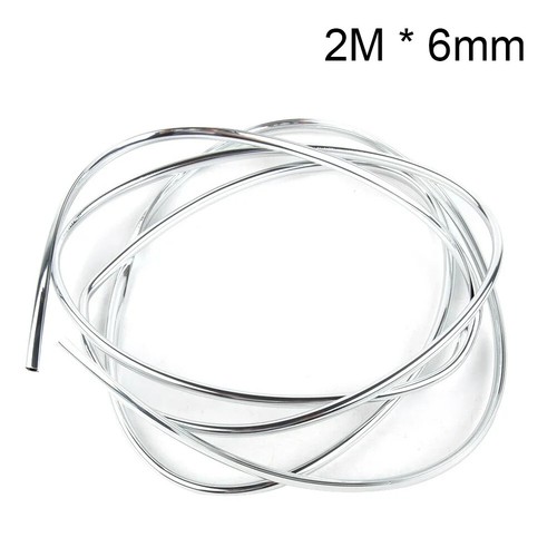6.5FT Chrome Car Door Edge Molding Trim Seal Strip Scratch Protector Guard Decor - Picture 2 of 7