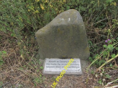 Photo 6x4 Deramy Stone - Boundary between East & West Mersea  c2015