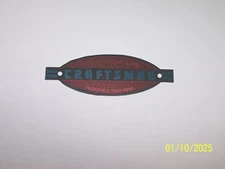 Sears Craftsman Toolbox, Machinery Aluminum ID Tag Decal