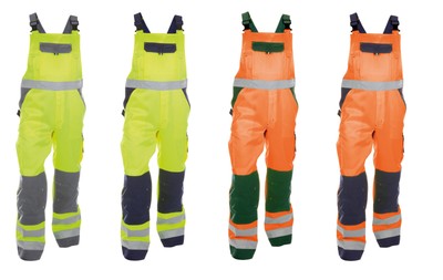 DASSY Toulouse Warnschutz Latzhose Warnkleidung Herren Arbeitshosen Workwear
