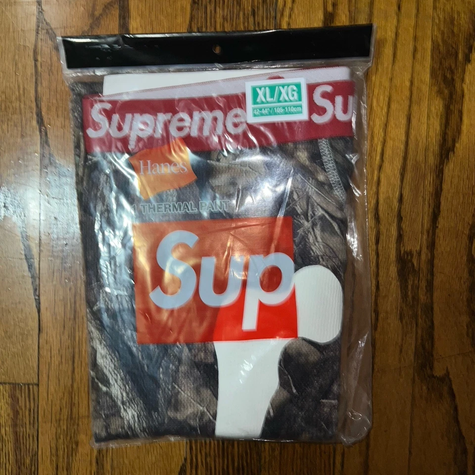 Pantalones térmicos Supreme Hanes Bones camuflados talla: XL Foto 3 de 4