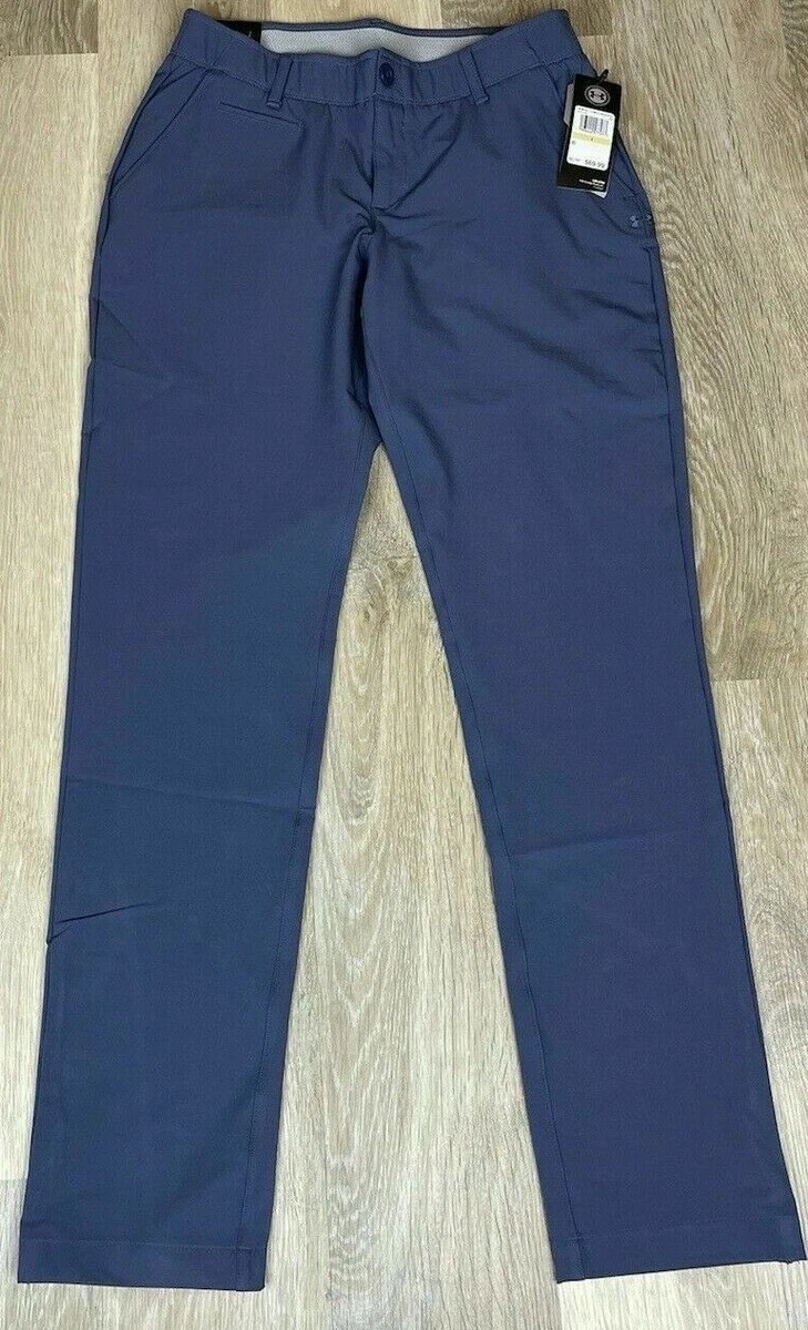 Womens Under Armour Fitted Links Golf Pants Blue 1272344-497 NWT $70