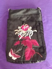 BORSA A SPALLA ALMAPLENA IN TESSUTO LUCIDO E RICAMI