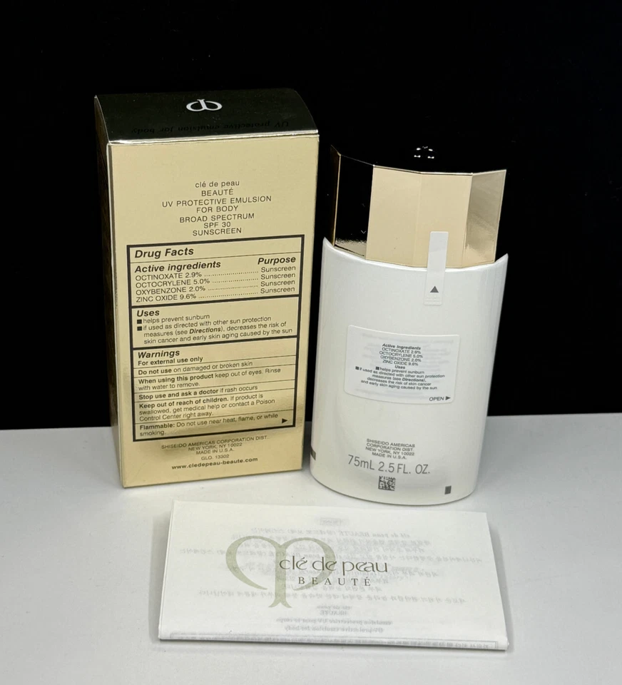 CLE DE PEAU BEAUTE EMULSIÓN PROTECTORA UV PARA CUERPO - 2,5 oz 75 ml FPS 30 NUEVO EN CAJA Foto 3 de 4