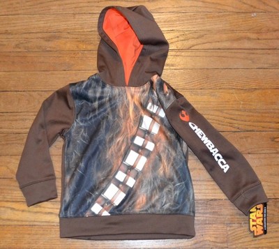 Chewbacca Wookie Sweatshirt Hoodie Costume Style Pullover Boys Star Wars 