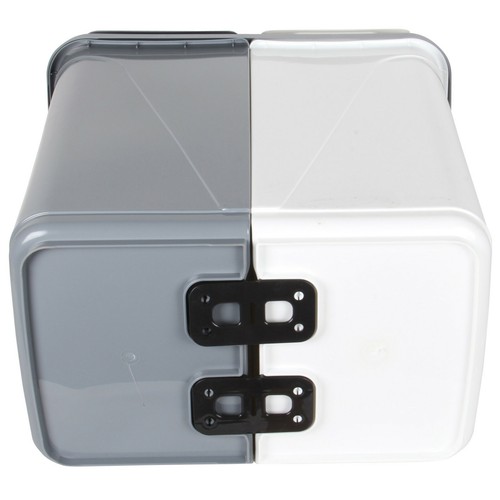 90L Kitchen Bin. Dual Compartment Rubbish & Recycling - Plastic Laundry Basket. - Picture 5 of 7