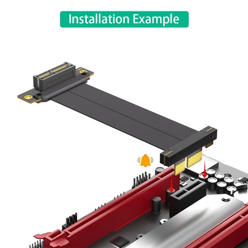 PCI-E 4.0 X1/X4 Riser Cable PCIE Gen 4 Flexible High Speed Riser Cable for GPU - Afbeelding 12 van 18