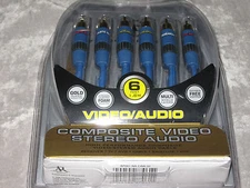 Acoustic Reseach Composite Video Audio 6 ft CableTV DVD Satellite Receiver NEW!