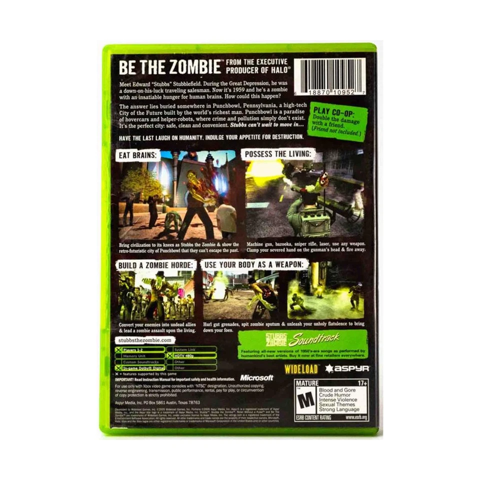 Wideload Video Games Stubbs the Zombie in Rebel Without a Pulse. EX - Image 2 of 2