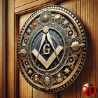 Vintage Round Masonic Badge Tin Metal Signs Home Décor Wall Art 8x8