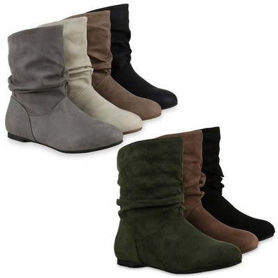 Klassische Stiefeletten Damen Stiefel Schlupfstiefel Boots 895927 Schuhe