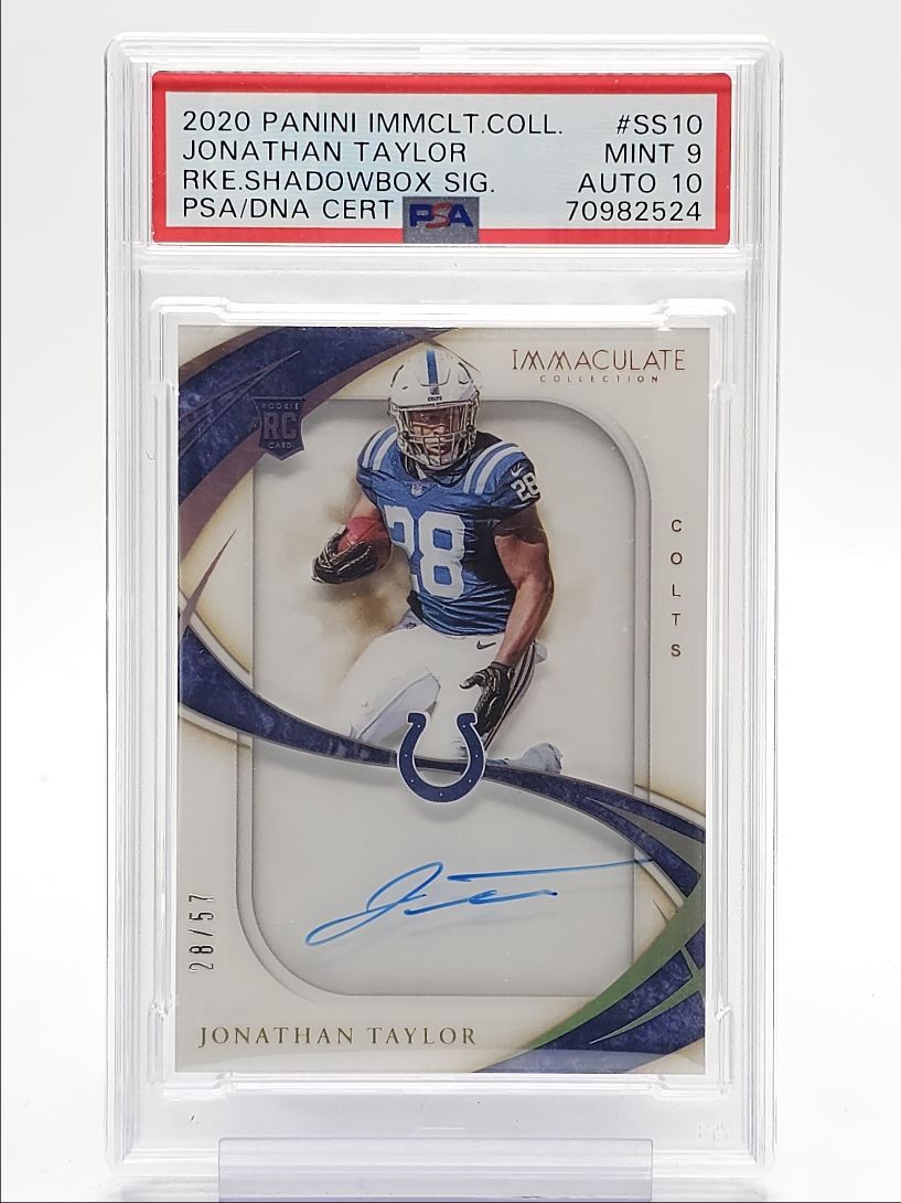 Jonathan Taylor Panini Immaculate Collection Rookie Shadowbox Signatures #SS10 Base