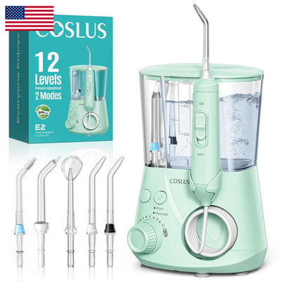 Coslus E2 Water Flosser For Teeth Cleaning 12 Pressure Settings 2 Modes For