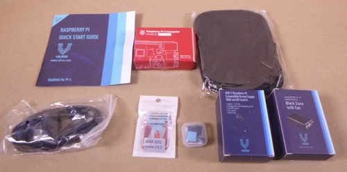 Raspberry Pi 4 Computer Model B 8GB RAM Kit Black Case USB-C Samsung 32 Vilros