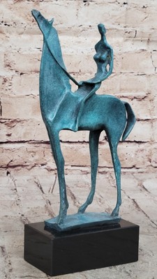 Heim Dekor Bronze Statue: Salvador Dali Damen Auf Pferd Skulptur Dekor