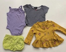 4 Piece Bodysuit, Dress, T-Shirt  Shorts Set Unisex Baby  Toddler Mixed