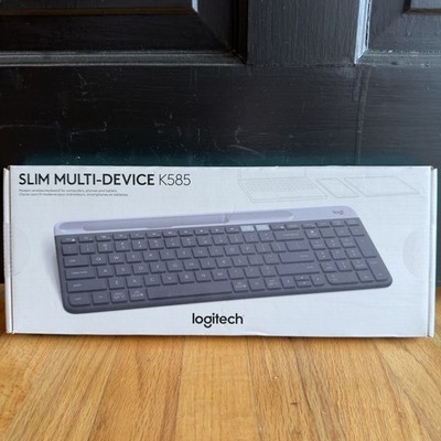 Logitech K585 Slim Wireless USB Unifying Receiver & Bluetooth Keyboard Graphite