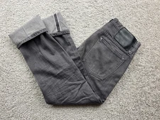 The Unbranded Brand Jeans Mens 30x28 Gray Denim 14.5oz Selvedge Tapered