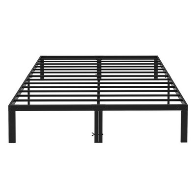 Sturdy Queen-Size Metal Bed Frame with Under-Bed Storage in Black