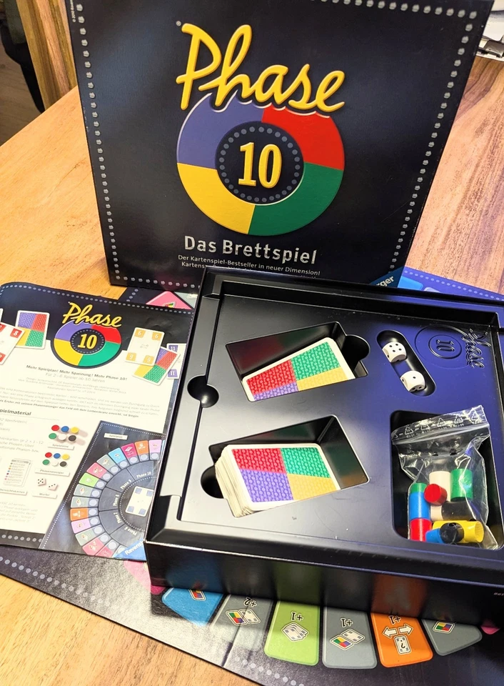 Phase 10 - Das Brettspiel - Ravensburger 2010 - Ab 10 Jahre - 2-6 Spieler - Rar - Bild 3 von 4
