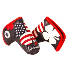 CMC Design Live Lucky "USA" Blade Putter Headcover - Navy/White/Red