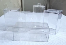 Clear Plastic Display Cases various sizes - multple choices - select size/qty