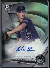 2022 Bowman Platinum Top Prospects Auto McCade Brown #TOP-36 Colorado Rockies