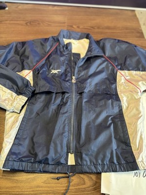 Vintage ASICS Men s L Windbreaker Jacket Colorblock Lightweight Full Zip