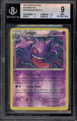 Pokemon Gengar EX Generations Reverse Holo Rare #35 BGS 9 Mint