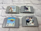 Bass Hunter Fishing Madden NASCAR  Baseball Nintendo 64 N64 Authentic Lot Of 4