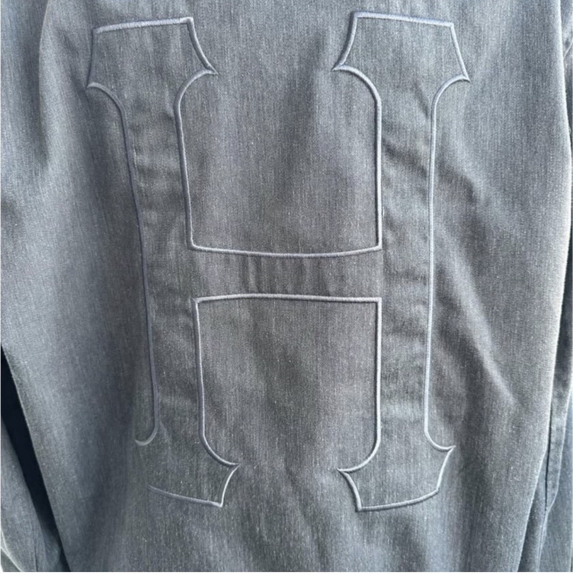Huf  Gray Varsity Letterman jacket Size Large View 3