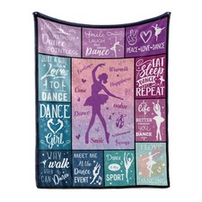 50x60 Inch Dance Blanket Dance Present for Girls Flannel Soft Warm Plush